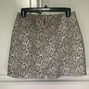 Snake skin zip up skirt!!!